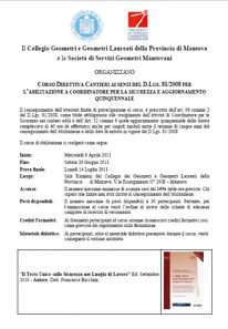 I CORSI INDETTI DA SSGM MANTOVA - CLICCA PER SCARICARNE IL PDF